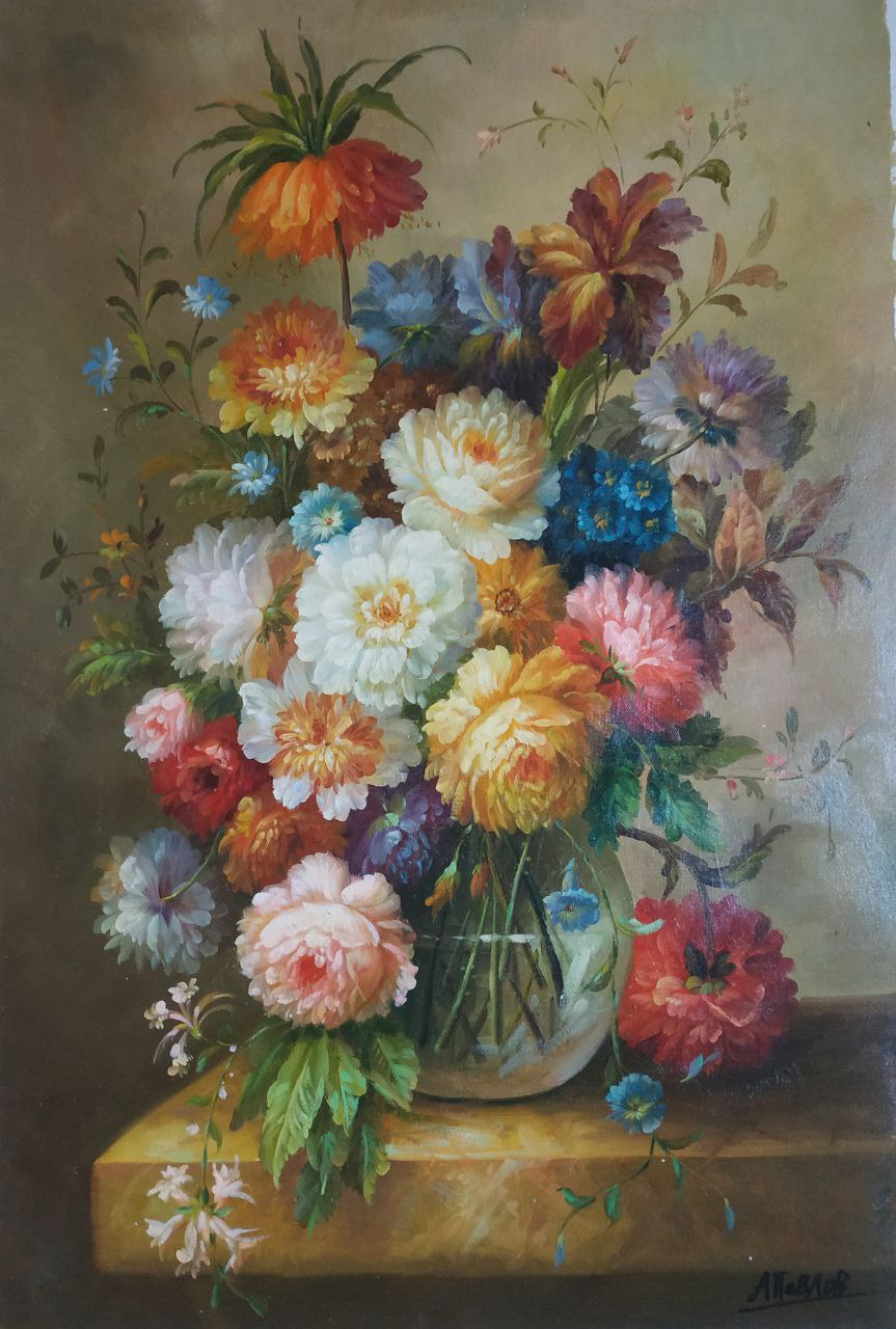 Картина маслом Пышный букет, 60х90